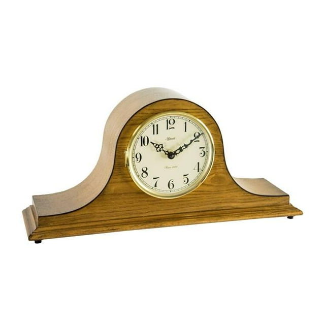 Hermle 2113504Q Horloge de Table de Cheminée de Quartz de Bruyère Douce&44; Chêne Foncé