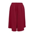 thumbnail image 6 of Endives Plus Size Women's Wide Leg Pants Loose Comfortable Spring Summer Baggy Pant Crop Pant Vacation Outfits Outdoors XL-5XL, 6 of 7
