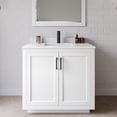 thumbnail image 2 of Wyndham Collection Miranda 36" Wood Single Bathroom Vanity in White/Black, 2 of 6