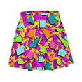 thumbnail image 5 of Arlun Womens Tennis Skorts for Women with Pockets Inner Shorts Fashion Geometrical Print High Waisted Flowy Athletic Golf Skorts for Running Workout Sports Summer Casual Wear 3-Hot Pink M, 5 of 5