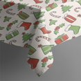 thumbnail image 3 of Green and Red Christmas Pattern Rectangle Tablecloth 60"x84",Waterproof Polyester Rectangle Table Cloth, Wipeable Spillproof Polyester Tablecloth for Dining, Camping, Indoor and Outdoor, 3 of 5