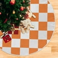 thumbnail image 5 of RMDQTR Festive Christmas Tree Skirt35.4x35.4in - Holiday Home Decor for Xmas Party Orange Checkerboard, 5 of 6
