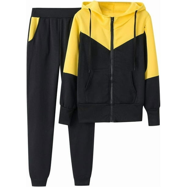 Conjuntos de 2 piezas para mujer, sudadera con capucha de color liso, sudadera y pantalón, chándal, traje deportivo, sudadera con capucha de color liso, pantalones deportivos, chándal.