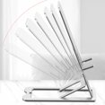 thumbnail image 1 of pitrice Support de Tablette Support de Téléphone Réglable Pliable Support de Bureau Antidérapant Mobile en Métal, Argent, 1 of 9