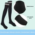 thumbnail image 2 of 5 Pairs Awesome Women Thigh High Cotton Boot Socks. Durable Knee High Socks, Perfect As Winter & Spring Socks Size 6-9 Black T1023-5p1c1, 2 of 3