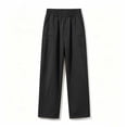 thumbnail image 7 of BADHUB Mens Chino Pants Straight Fit Drawstring Pant Lightweight Flat Front Loose Fit Trousers with Pockets Black 3XL, 7 of 7