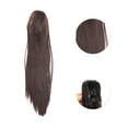 thumbnail image 4 of Unique Bargains 1 Pc Long Straight Hair Wig Hair Clips for Hair Extension 21.65" Length Dark Brown, 4 of 6