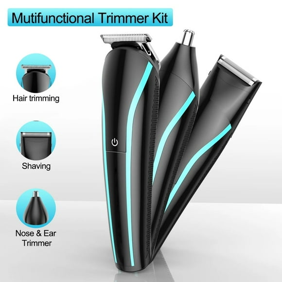 Inbuty Cordless Hair Trimmer for Men 3 In 1 Electric Personal Groomer Kit Beard Nose & Ear Trimmer
