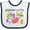 White and Navy, variant on Inktastic Grandma's Little Jellybean Cute Easter Candy Boys or Girls Baby Bib