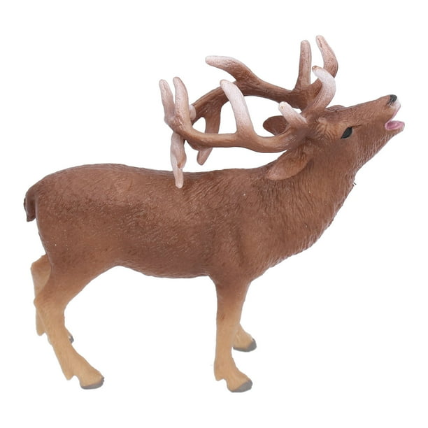 Rdeghly Lifelike Deer Figurine Toy Jungle Zoo Wild Deer Animal Toy