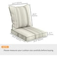 thumbnail image 3 of Outsunny Outdoor Chair Cushions with Backrest for Garden Patio, Grey, 3 of 10