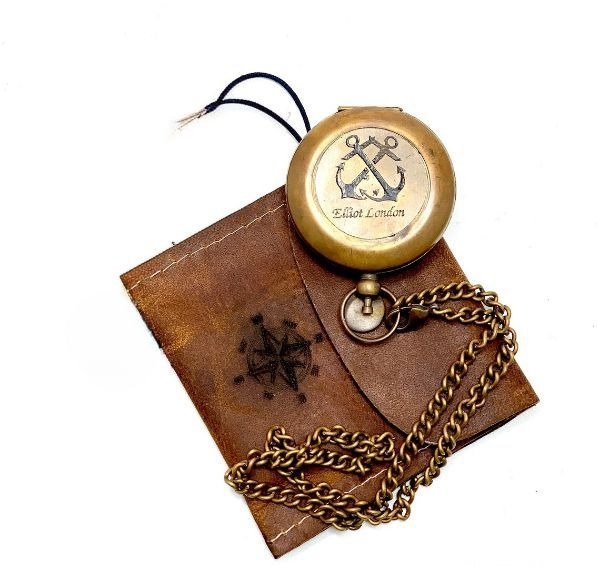 Personalised Engraved Pocket Compass Brass Nautical Compass, Handmade Compass, Christmas Gift, Gift for husband, Gift for her, Wedding Gift