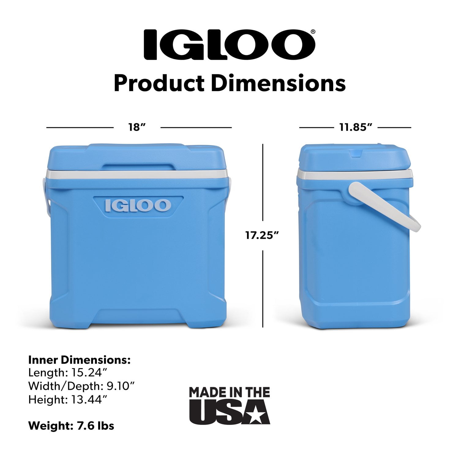 Igloo Hielera de 30 cuartos, azul Carolina, con tecnología Cool Riser, capacidad para 41 latas 5