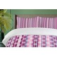 thumbnail image 3 of Ambesonne Pink Duvet Cover Sets, Abstract Rounds Line, 2-King, Cadet Blue Dried Rose, 3 of 6