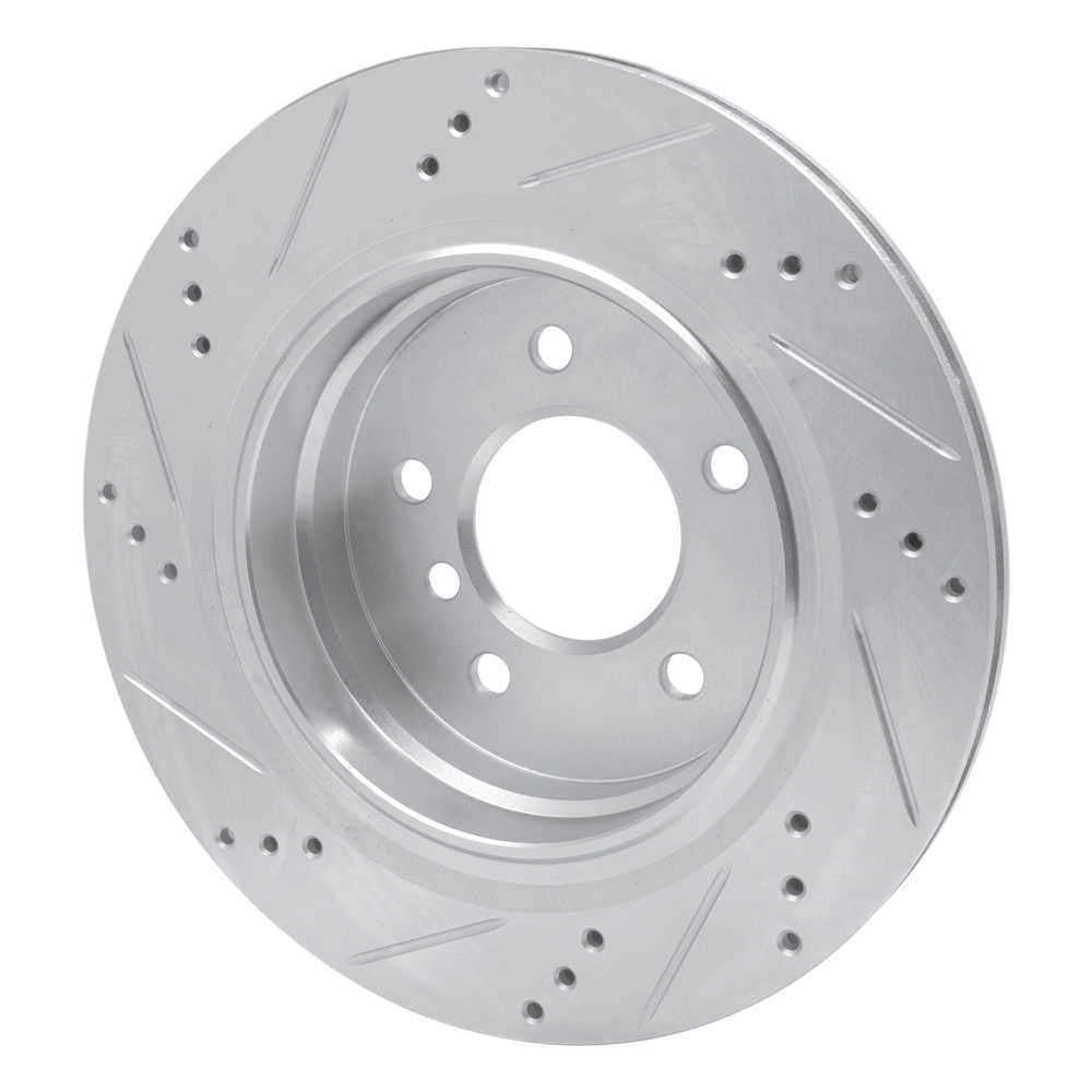 Dynamic Friction Company 631-31034D DFC Brake Rotor - Drilled And Slotted - Silver