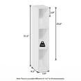 thumbnail image 7 of HOMLUX 9" x 6" x 31" Space-saving Storage Shelf 3 Tier Bookcase, Suitable for Small Space, White, 7 of 7