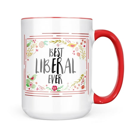 

Neonblond Happy Floral Border Liberal Mug gift for Coffee Tea lovers