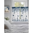 thumbnail image 3 of Blue Spring Botanical Living Room Curtains 2 Panel, Weeping Eucalyptus Butterfly Cafe Window Treatment, Farmhouse Bedroom Bathroom Kitchen Curtains Drapes 104"x54", 3 of 6