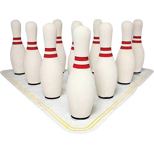 Sportime UltraFoam Bowling Pin Set with Set up Mat, 15"