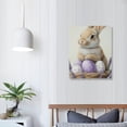 thumbnail image 2 of Fenyluxe Spring Bunny Canvas Wall Art, Lavender Violet Easter Rabbit Prints, Cute Animal Decor For Living Room, Bedroom 16x20in, 2 of 5