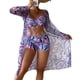 thumbnail image 2 of Traje De Baño De 3 Piezas, Bikini De 3 Piezas De Manga Larga Con Cordón En El Pecho Para Mujer Para Vacaciones De Verano, 2 of 6