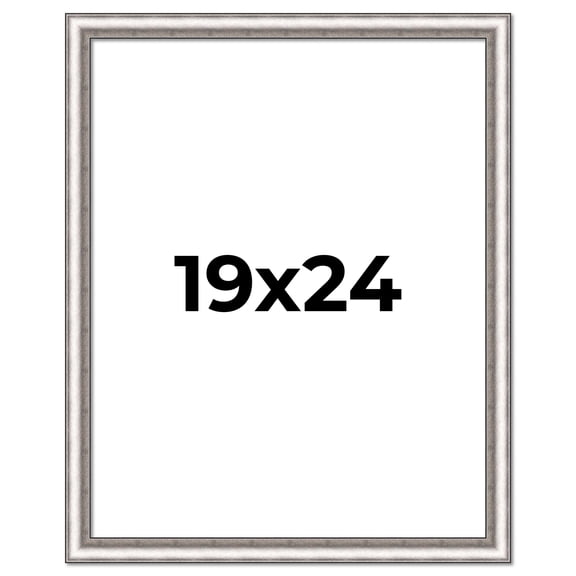 19x24 Frame Silver Real Wood Picture Frame Width 1.25 Inches | Interior Frame Depth 0.5 Inches |
