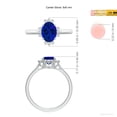 thumbnail image 5 of ANGARA Lab Grown 1.55 Ct Blue Sapphire Halo Engagement Ring for Women in 14K White Gold (Size-8x6mm) | September Birthstone, Anniversary, Jewelry Gift for Women | Lab-Grown Blue Sapphire Ring, 5 of 8