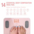 thumbnail image 2 of Báscula de grasa corporal himaly, báscula inteligente de IMC, báscula digital inalámbrica para baño, monitor corporal, analizador de composición corporal con aplicación para smartphone, sincronización, 2 of 5