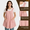 thumbnail image 4 of WHIPPY Kitchen Cooking Aprons for Women with Pockets Japanese Linen Cross Back Apron Unisex for Baking Painting Gardening, 4 of 7
