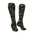 thumbnail image 3 of Xecao Wasp and Florals Print Calf Socks Seamless Toe, Knee High Long Socks, Sports Socks Trouser Socks for Women and Men-One Size, 3 of 8