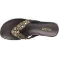thumbnail image 3 of Kenneth Cole Reaction Womens Glam-Athon Embellished Faux Leather Flip-Flops, 3 of 3