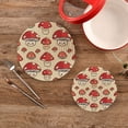 thumbnail image 2 of Cute Lovely Mushrooms Pot Holders Trivets Set of 2 Cotton Hot Pads Mats for Hot Dishes Pots Pans Kitchen Cooking 7" 9.5", 2 of 7