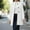 White, variant on Women's Single Breasted Trench Coat Solid Long Sleeve Cardigan Jakcets Fashion Pea Coat Mid Long Classic Outerwear Coats White XX-Large