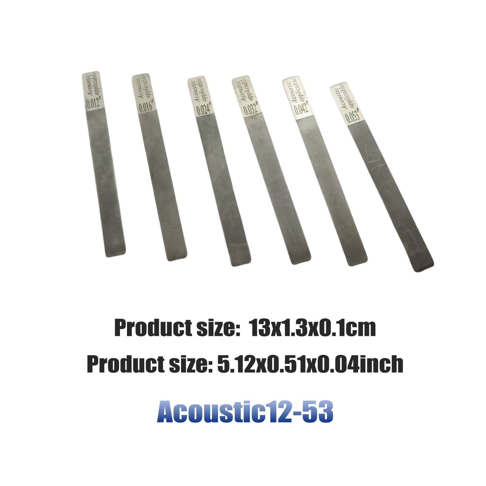 Hersfrd 6Pcs Guitar Nut Fret File Multifunctional Fret Crowning Files Slot Luthier Repair Tool Guitar Nut Frets Cleaning Tools for Electric Acoustic Guitars & Bass Care (Acoustic 12-53)
