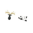 thumbnail image 5 of Deer Head Statue Panda Wall Clock Home Ornament Density Board Material for Living Room Office Decor, 5 of 8