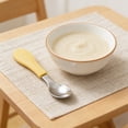 thumbnail image 3 of Toddler Stainless Steel Feeding Spoon (Yellow), Soft Silicone Handle Baby Utensil for Self-Feeding & First Stage Solids, 3 of 6
