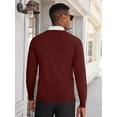 thumbnail image 4 of HAOMEILI Mens V Neck Dress Sweater Long Sleeve Slim Fit Fashion Pullover Sweater, 4 of 7