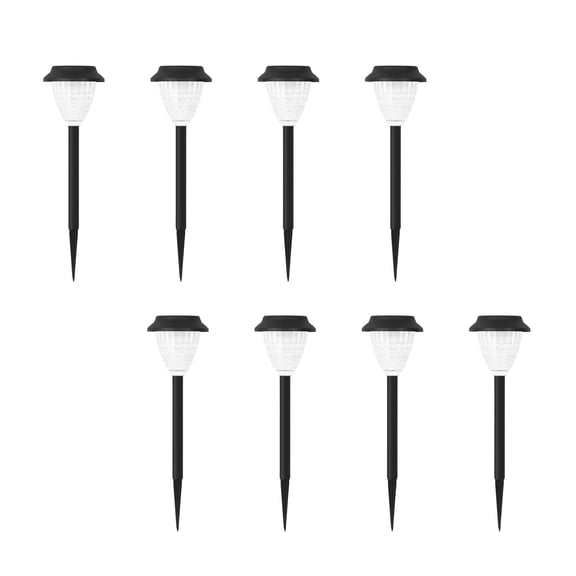 8-Pack Solar Crystal Pathway Lights - Cool White & Color-Changing Outdoor Garden & Yard Decor