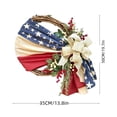 thumbnail image 3 of Fiudx Ofertas relámpago Canasta de flores para puerta con corona del Día de la Independencia, decoración para puerta con corona de flores, 3 of 7