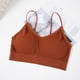 thumbnail image 4 of Conjunto de 6 sujetadores deportivos sin costuras con relleno y cuello en V para mujer - Sin aros, para dormir/informal, 4 of 6