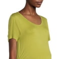 thumbnail image 2 of Oh! Mamma Maternity Women's Knot Front Short Sleeve Top (Women's and Women's Plus), 2 of 4