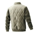 thumbnail image 4 of zfhfof Men's Padded Jackets Fall Winter Full Zipper Stand Collar Outwear Casual Windproof Quilted Bomber Coat, 4 of 4