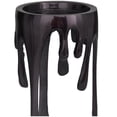 thumbnail image 5 of CosmoLiving by Cosmopolitan Contemporary Aluminum 3D Melting Candle Design Candle Holder, Set of 3 12" 10" 8" with Glossy Metallic Black Finish, 5 of 12