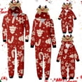 thumbnail image 4 of Mrzhqd Family Matching Christmas Pajamas Mens Christmas Jumpsuit Pajamas Cute Print Plaid Long Sleeve Onesie Soft Casusal Winter Holiday Sleepwear,Red,Size L, 4 of 4