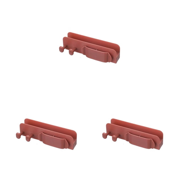 Clips de soporte de cable Sidaley Montado en la pared Organización de cables plástico color Rojo