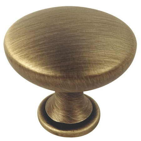 Cosmas 5305BAB Brushed Antique Brass Cabinet Hardware Round Knob - 1 Cosmas 5305BAB Brushed Antique Brass Cabinet Hardware Round Knob - 1-1/4