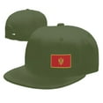thumbnail image 4 of DouZhe Flat Brim Cap Snapback Hat, Montenegro Flag Prints Adjustable Green Adult Baseball Cap, 4 of 6