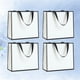 thumbnail image 3 of 4 bolsas de papel para regalo de joyería con cuerda portátil para festivales y fiestas (versión horizontal blanca), 3 of 6