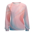 thumbnail image 7 of Colorful Marble Pattern Womens Casual Crewneck Sweatshirt Long Sleeve Tops Cute Pullover Loose Fit, 7 of 7