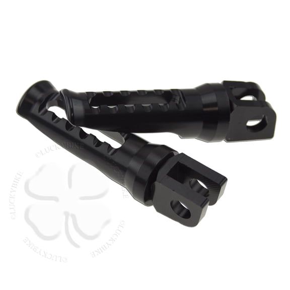 Black GP Bevel Front Foot Pegs Suzuki GSXR 600 750 1000 SV Rider Set Footrest